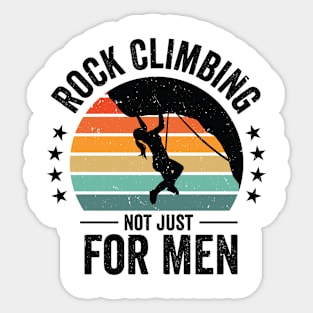 International Women's Day Mountain Retro Rock Climbing Sticker